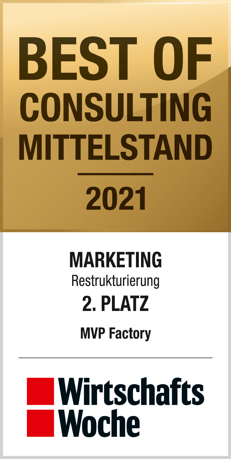 Wirtschafts Woche - Best of consulting mittlestand 2021 - Marketing Restrukturierung - 2. platz